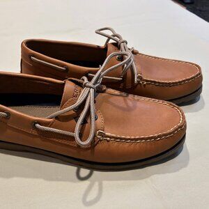 Sperry Leeward Men's Tan Leather Boat Shoe Size 11.5M